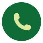 Green circular button with a pale yellow telephone handset icon, indicating a call action