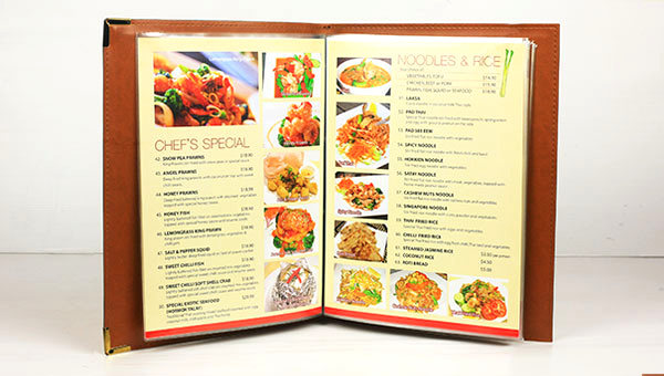 We have menu cover in stock and ready for you