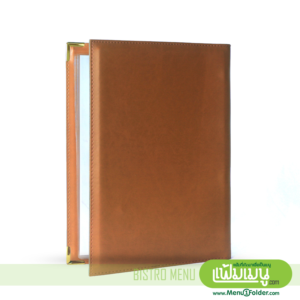 Menu Covers in Brown leather