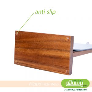 Flip Table Menu with Natural Wood