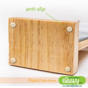 Flip Table Menu with wood style -Anti Slip