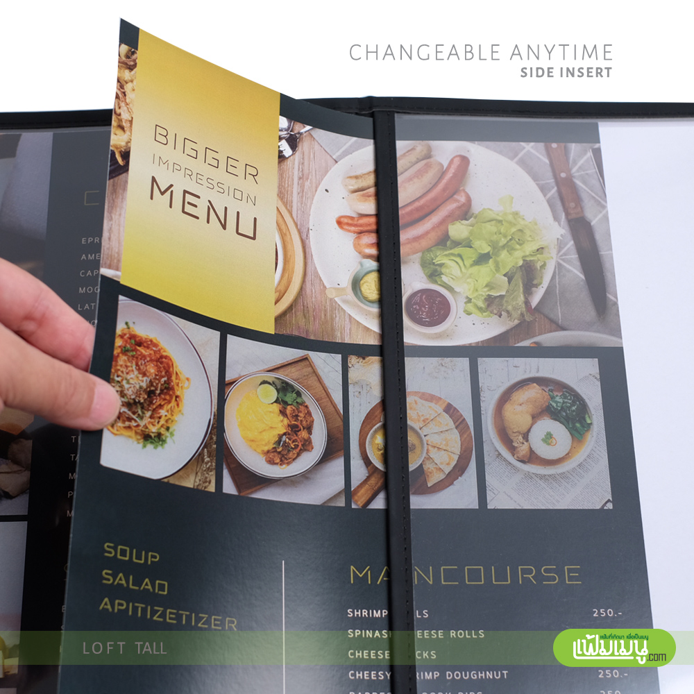 extra menu cover with digital printing