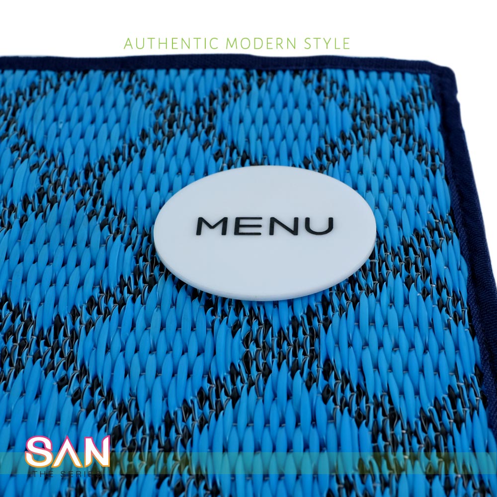 เล่มเมนูอาหาร สีน้ำเงิน Sky Blue Menu Folder