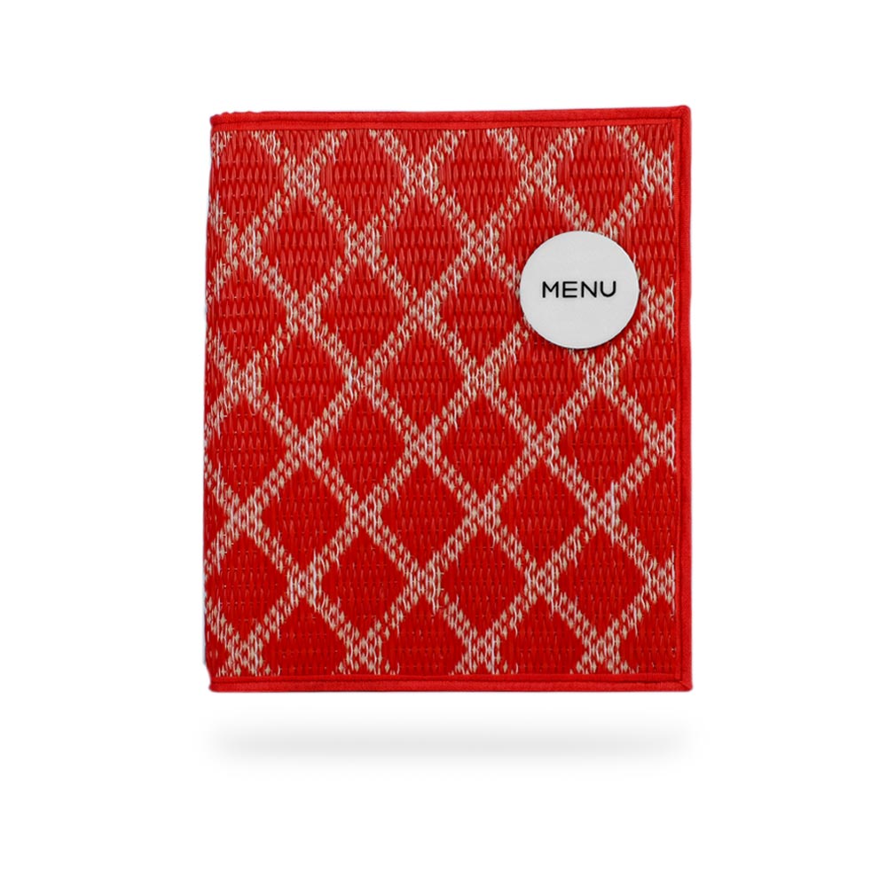 สมุดใส่เมนูอาหาร สีแดง Red Menu Folder