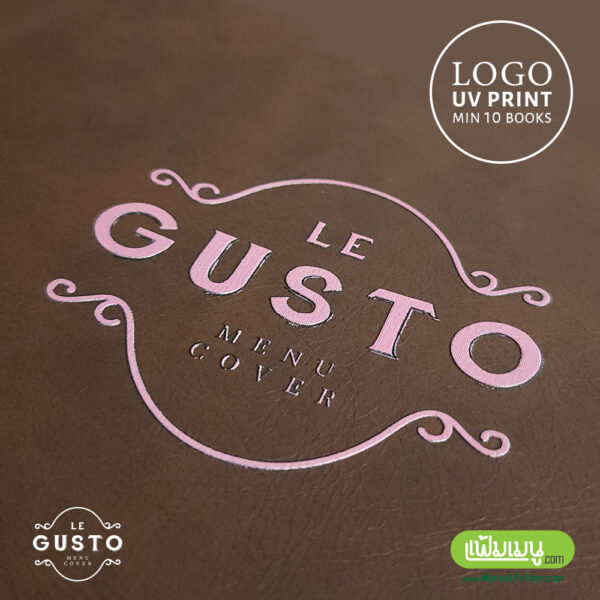 Logo emboss menu cover