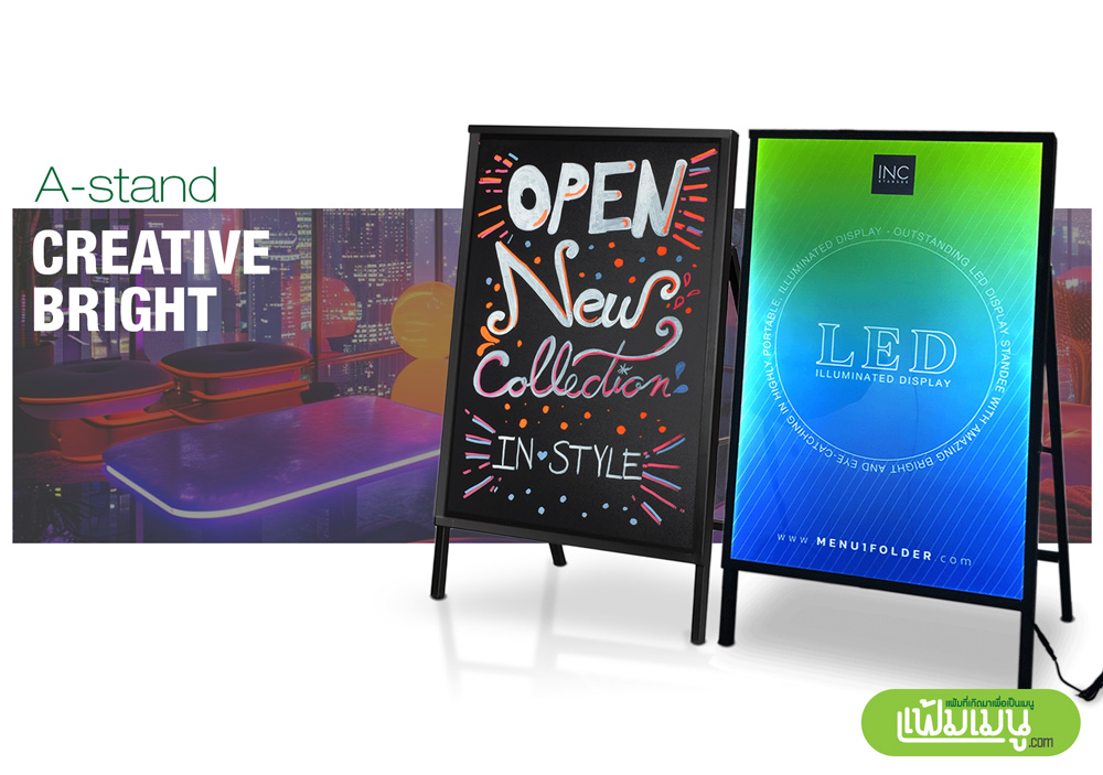 LED floor banner and Blackboard stand