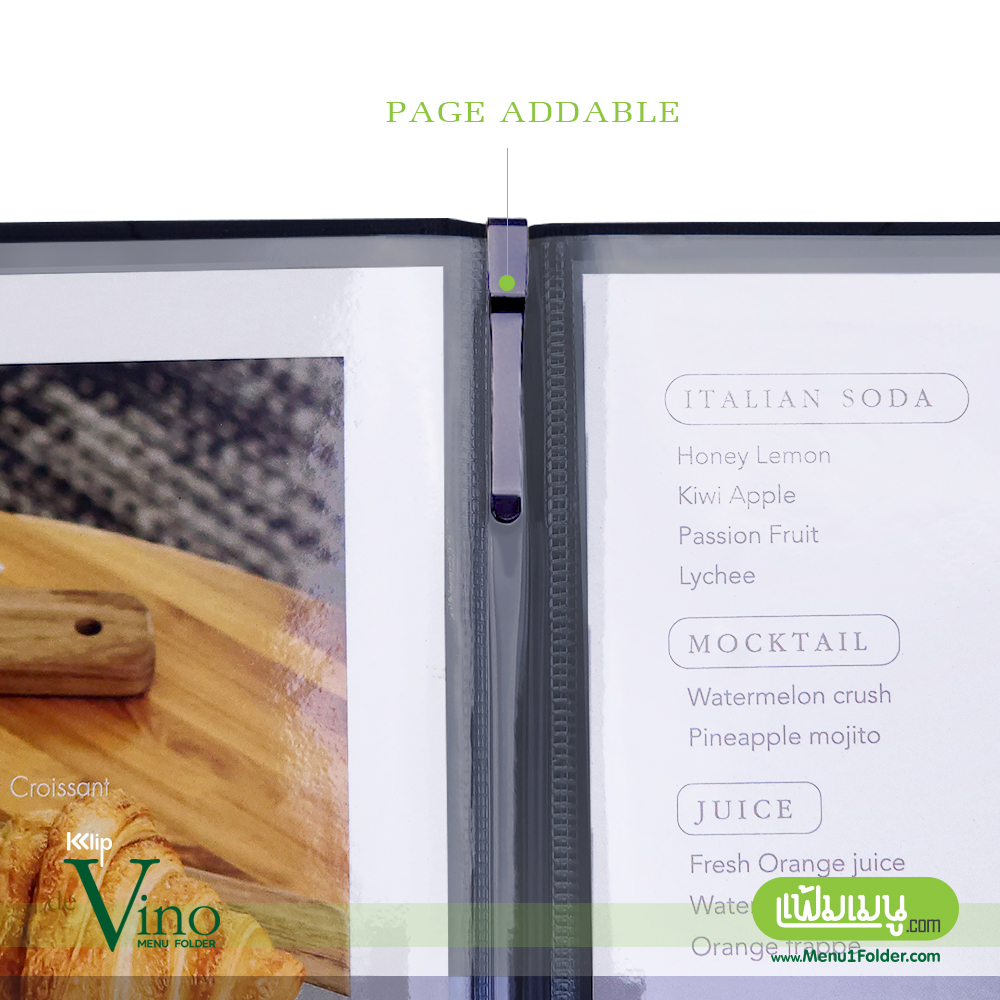 ปกเมนูอาหาร เพิ่มหน้าได้