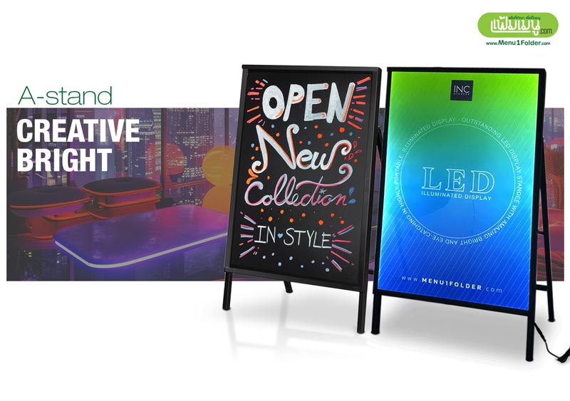 ป้ายไฟ LED ตั้งพื้น ป้ายตั้งพื้น Blackboard