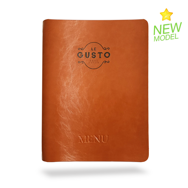 Refillable menu cover with metal clip - Japanese style