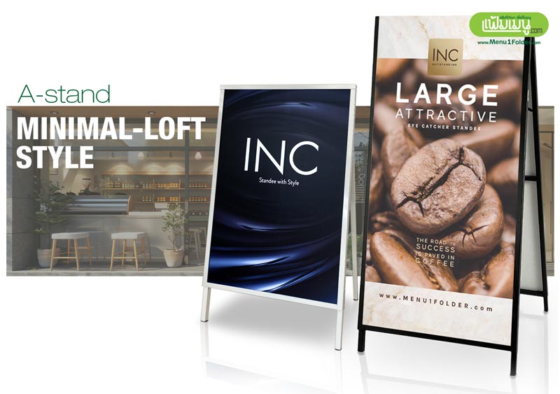 blackboard standee with metal frame for outdoor - sandwich board