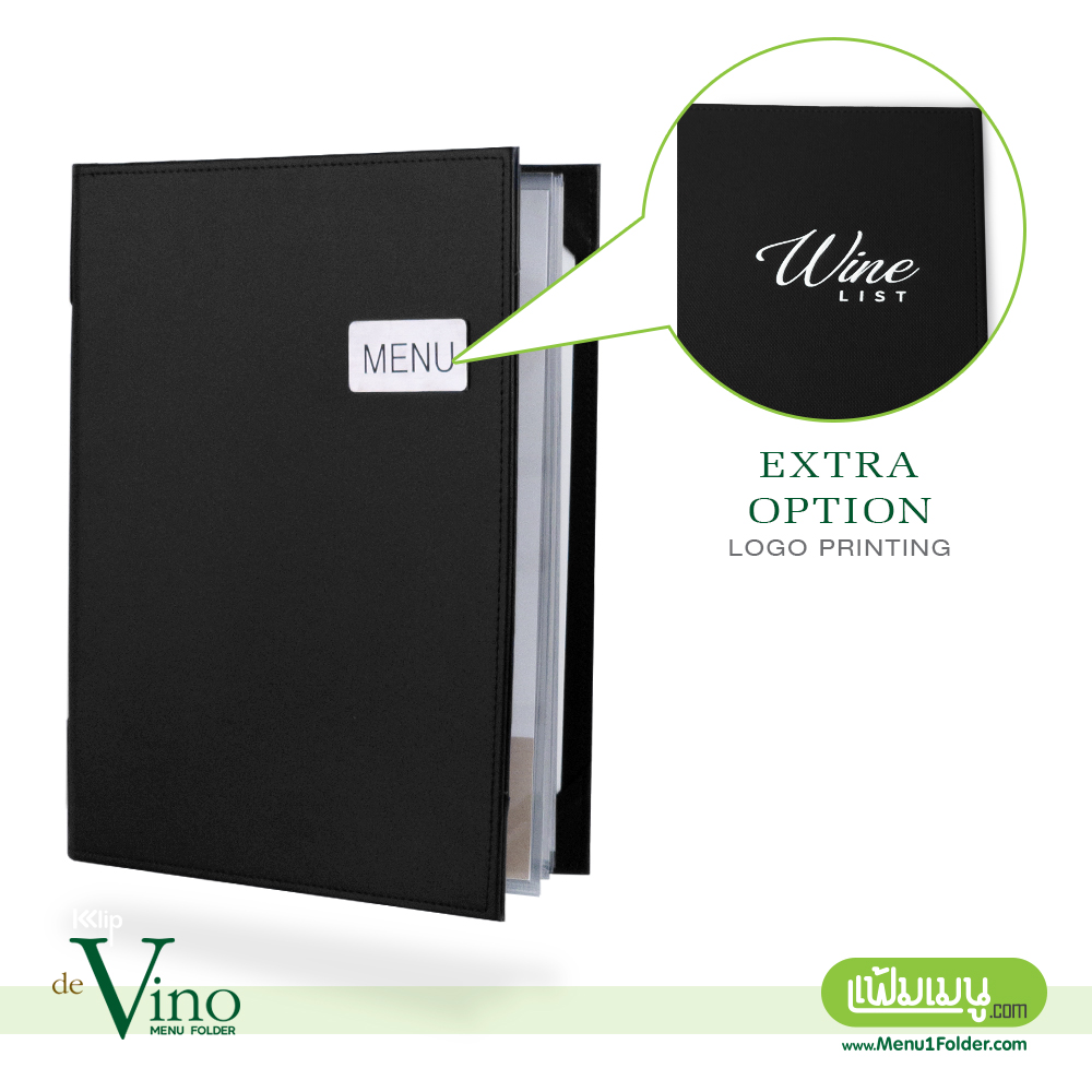 Klip Vino_Deep Black_9 | แฟ้มเมนู