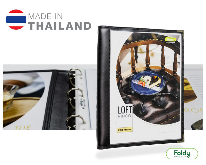 แฟ้มเมนูปกใส เพิ่มหน้าได้