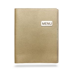 Deco_honey-Gold_1B | แฟ้มเมนู Foldy ( Menu1Folder ) ปกเมนูหนังสีทอง